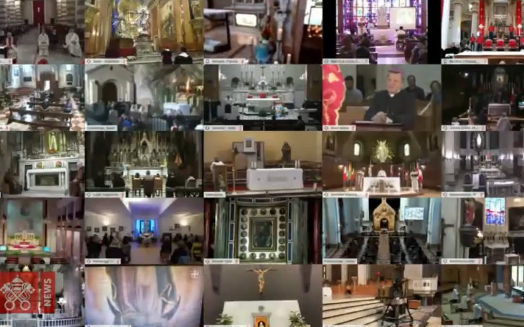 默主哥耶联合教宗方济各一起诵念玫瑰经