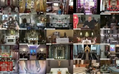 默主哥耶聯合教宗方濟各一起誦唸玫瑰經