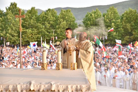 罗伯特•撒拉 (Robert Sarah) 枢机说：我们来到默主哥耶是为更新我们在耶稣基督内的信德