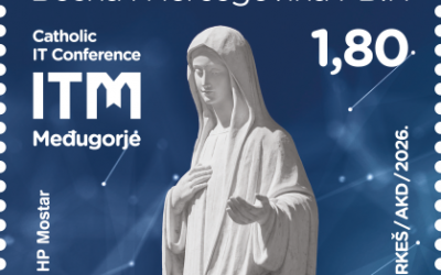 HP Mostar郵政「默主哥耶2026 – 天主教IT大會」郵票發佈