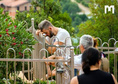13-Apparition Hill-Croatian A national team manager Stipe Pletikosa and former goalkeeper praying on Apparition Hill
